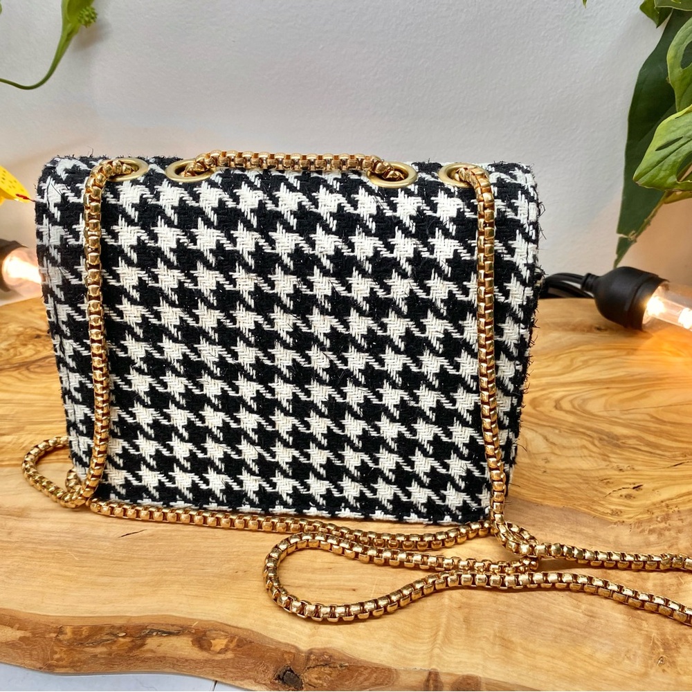Houndstooth Black and White Women's Bag - Picture 8 of 11